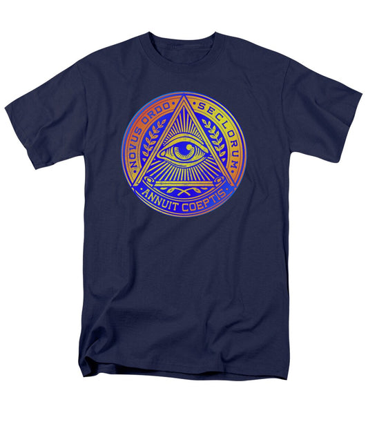 Vintage Illuminati Symbol Novus Ordo Seal - Men's T-Shirt  (Regular Fit)