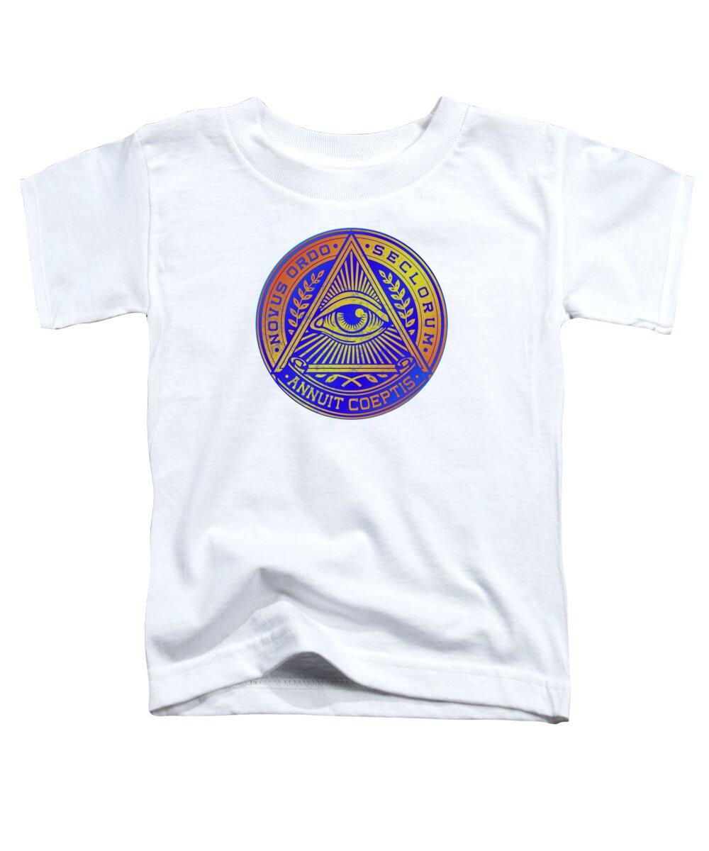 Vintage Illuminati Symbol Novus Ordo Seal - Toddler T-Shirt