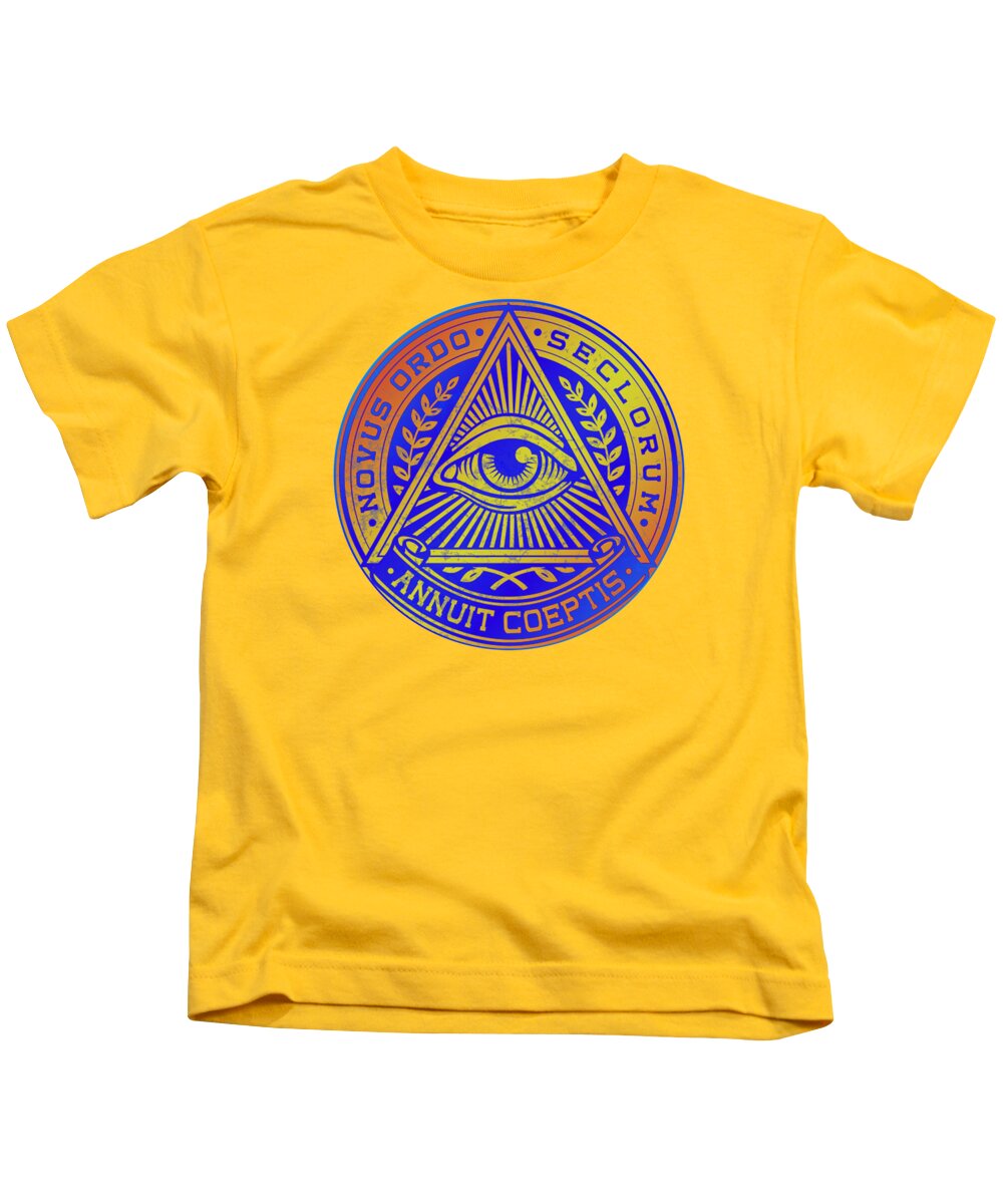 Vintage Illuminati Symbol Novus Ordo Seal - Kids T-Shirt