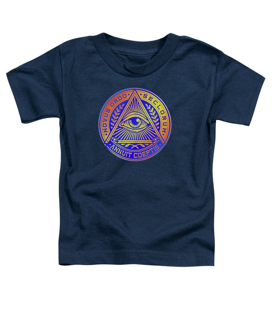 Vintage Illuminati Symbol Novus Ordo Seal - Toddler T-Shirt