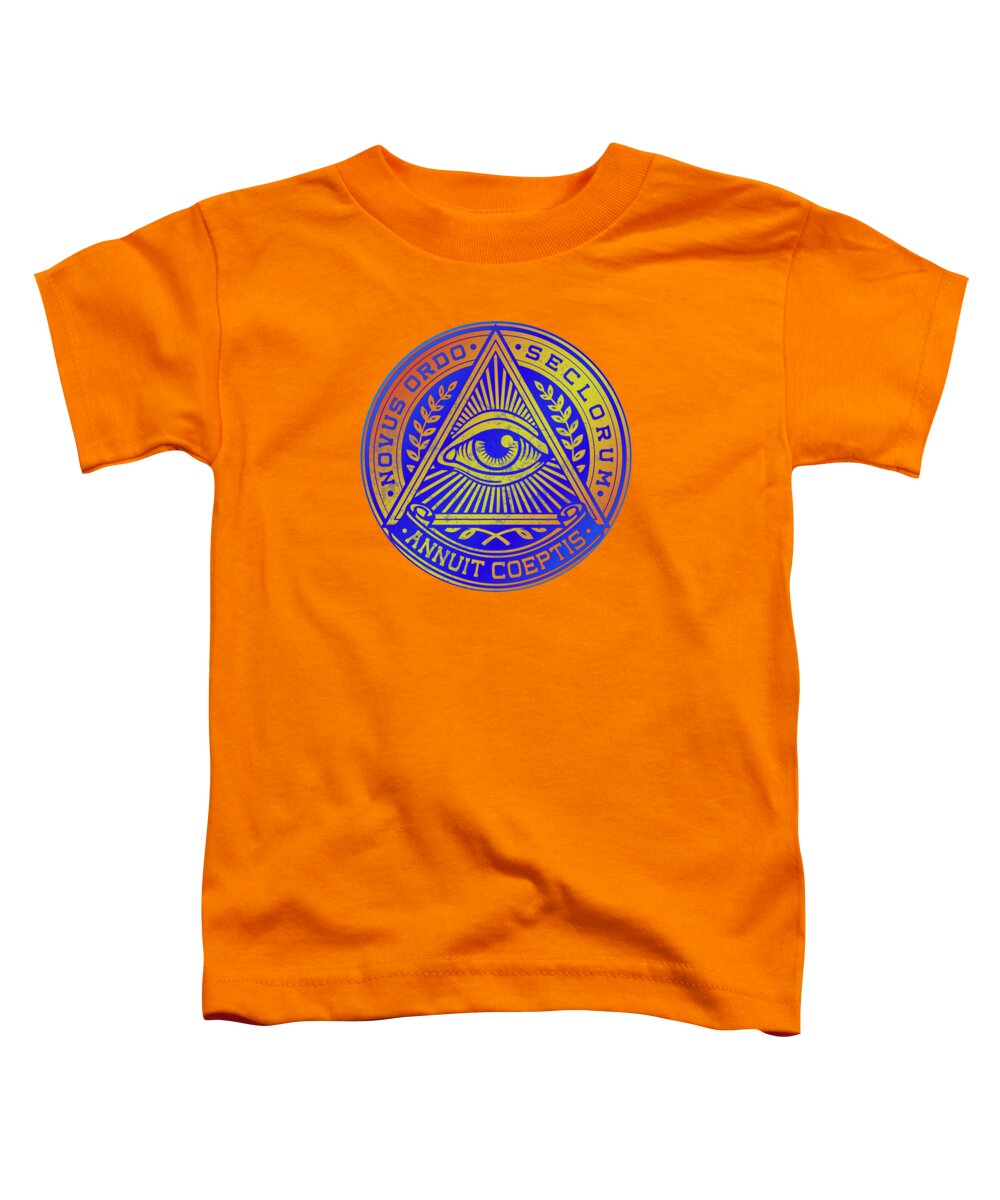 Vintage Illuminati Symbol Novus Ordo Seal - Toddler T-Shirt