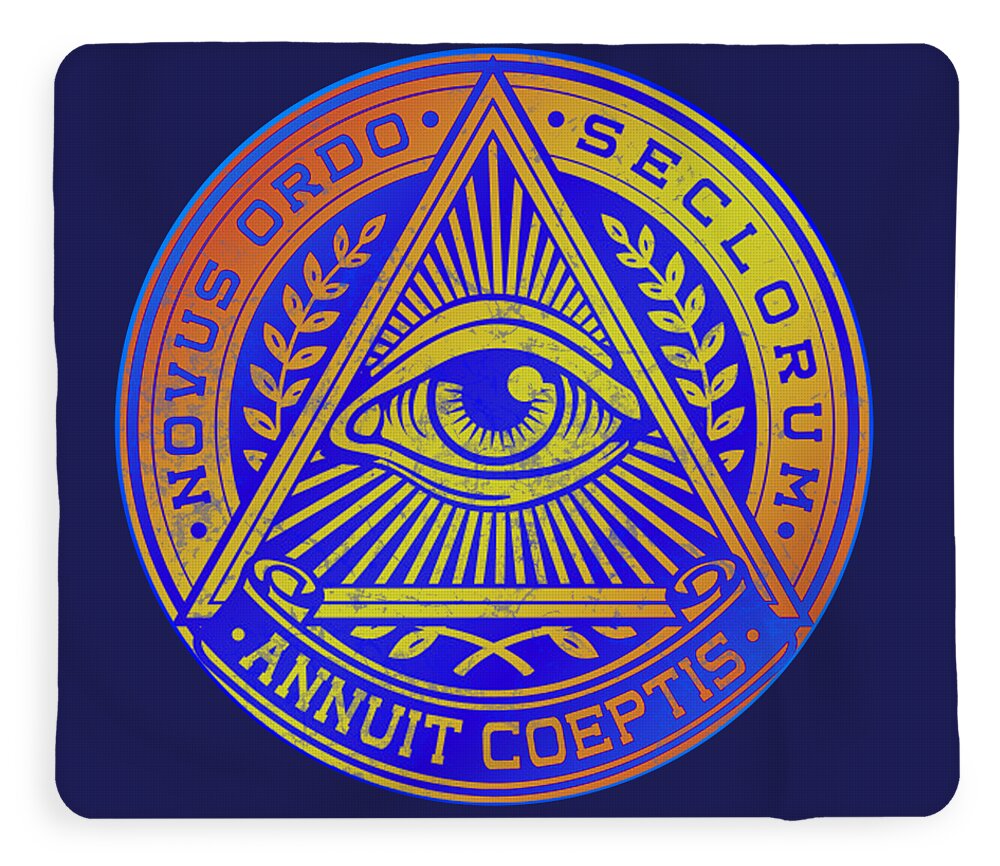 Vintage Illuminati Symbol Novus Ordo Seal - Blanket