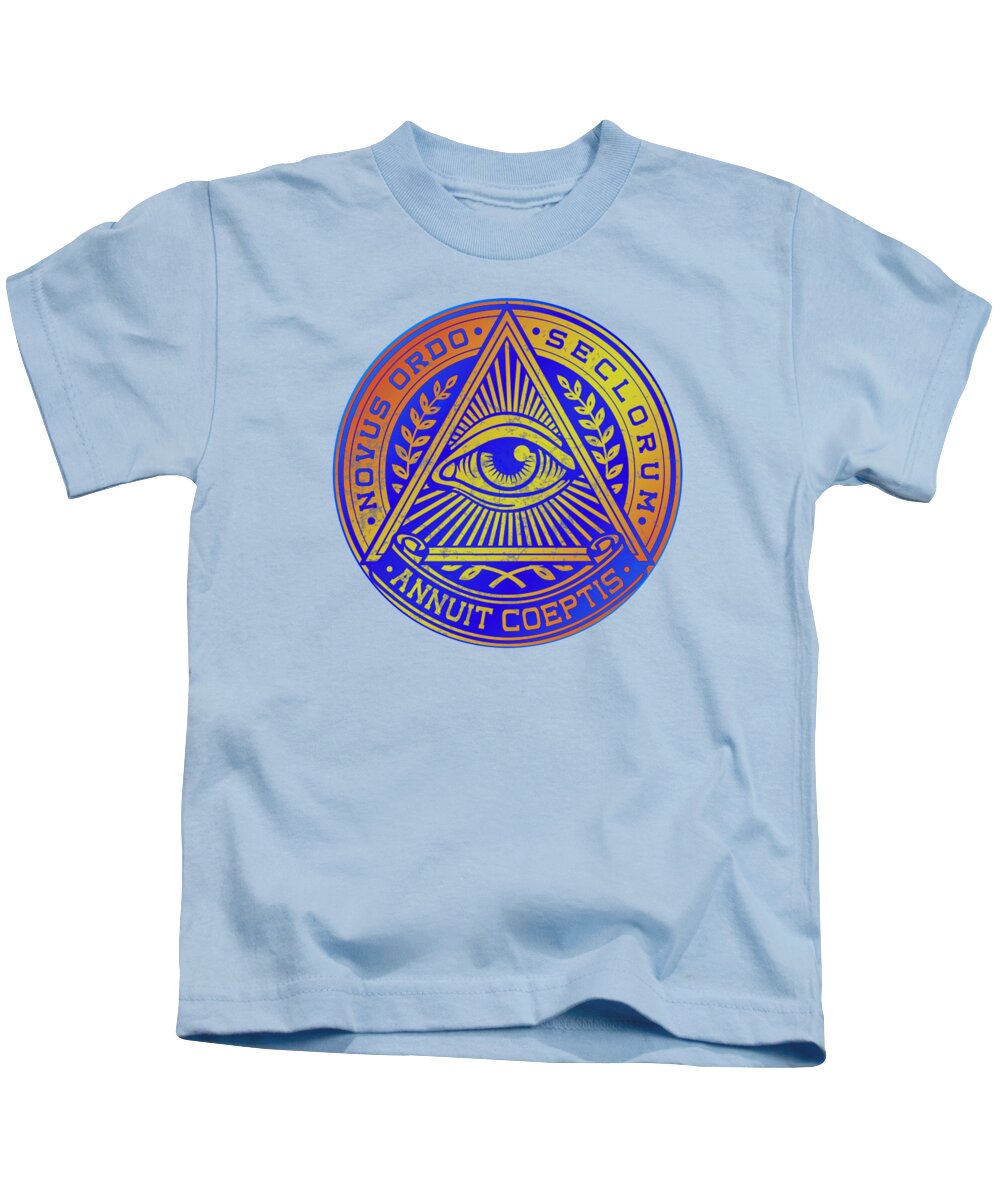 Vintage Illuminati Symbol Novus Ordo Seal - Kids T-Shirt