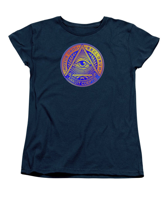 Vintage Illuminati Symbol Novus Ordo Seal - Women's T-Shirt (Standard Fit)