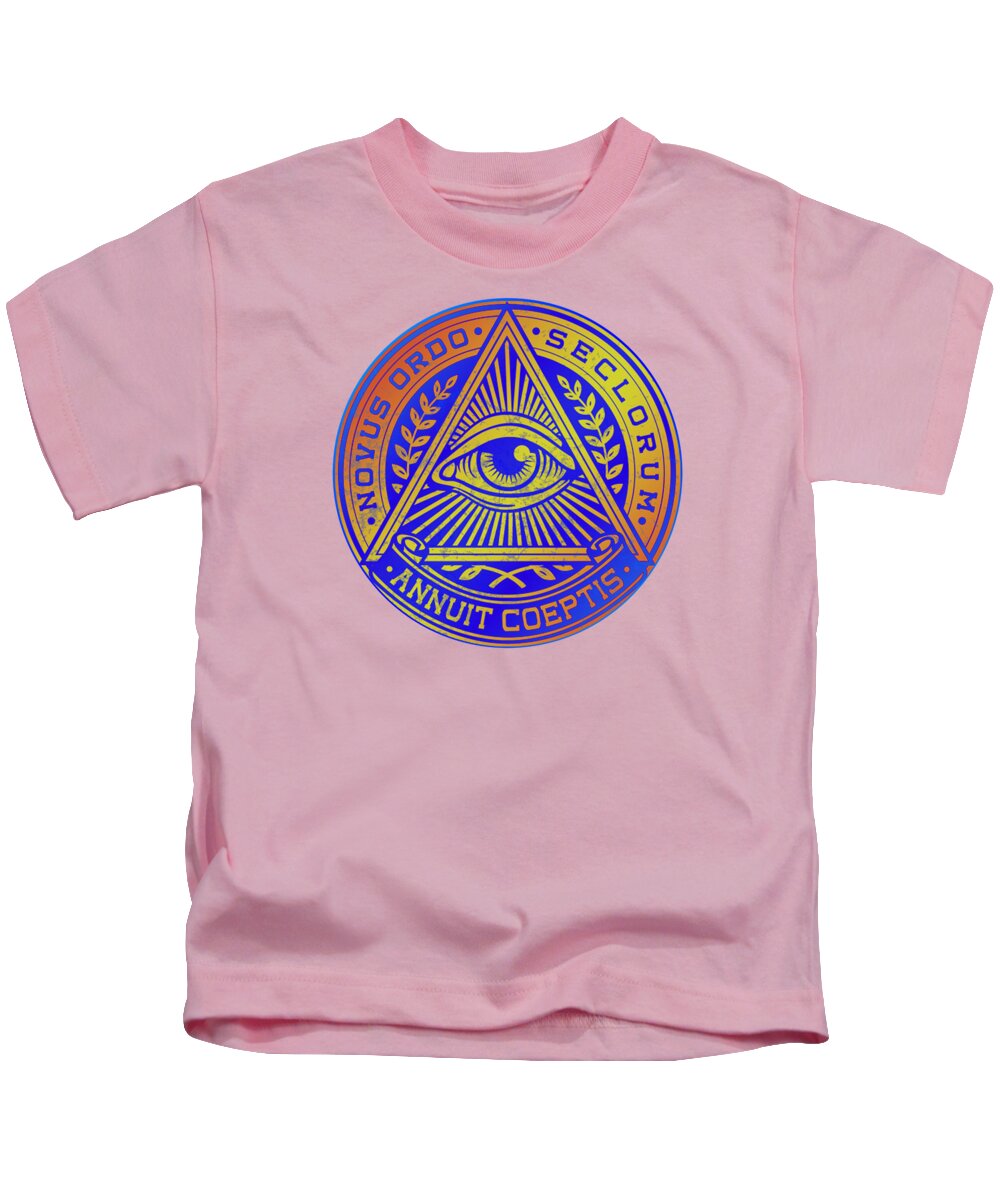 Vintage Illuminati Symbol Novus Ordo Seal - Kids T-Shirt
