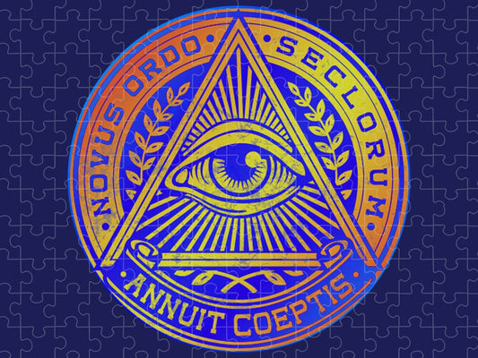 Vintage Illuminati Symbol Novus Ordo Seal - Puzzle