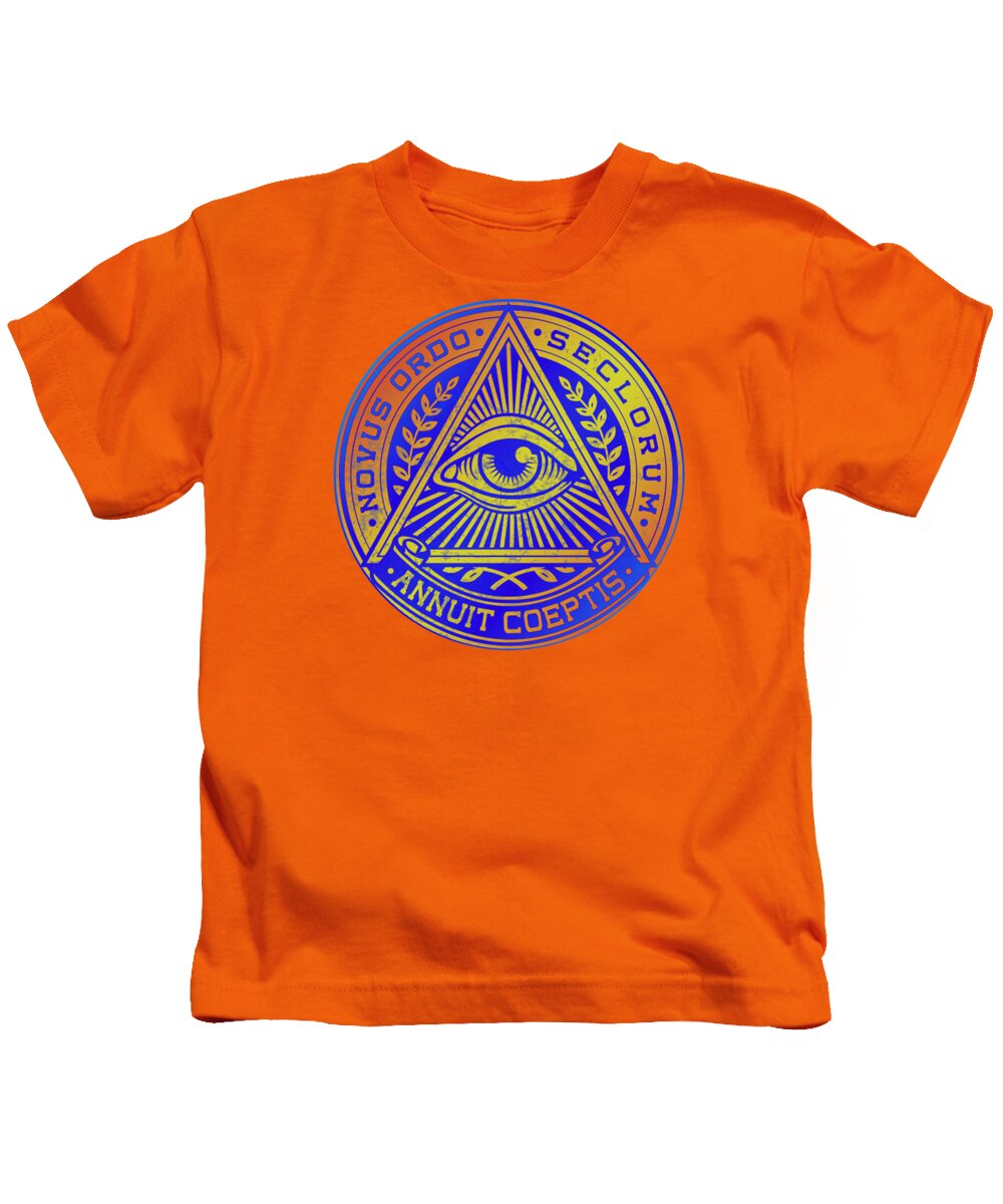 Vintage Illuminati Symbol Novus Ordo Seal - Kids T-Shirt