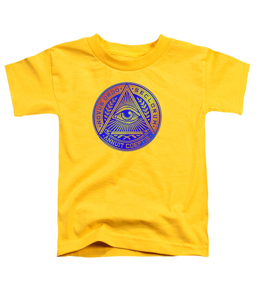 Vintage Illuminati Symbol Novus Ordo Seal - Toddler T-Shirt