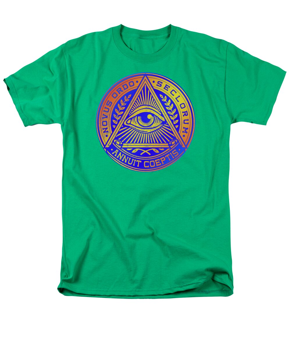 Vintage Illuminati Symbol Novus Ordo Seal - Men's T-Shirt (Regular Fit)