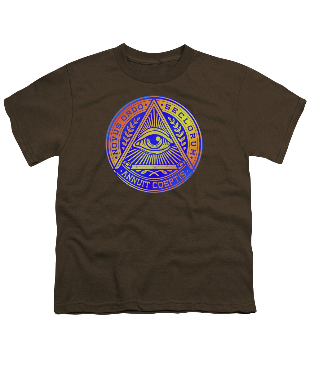 Vintage Illuminati Symbol Novus Ordo Seal - Youth T-Shirt