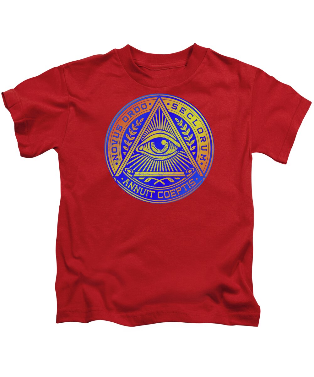 Vintage Illuminati Symbol Novus Ordo Seal - Kids T-Shirt