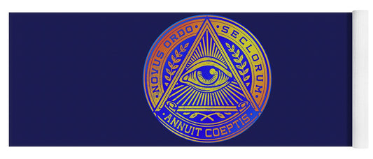 Vintage Illuminati Symbol Novus Ordo Seal - Yoga Mat