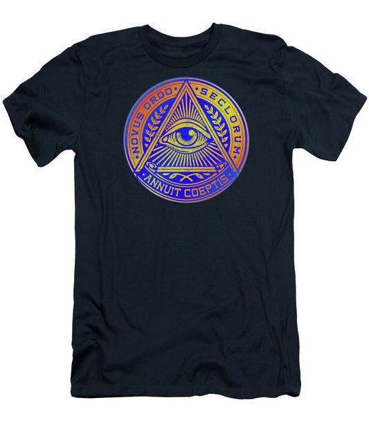 Vintage Illuminati Symbol Novus Ordo Seal - T-Shirt
