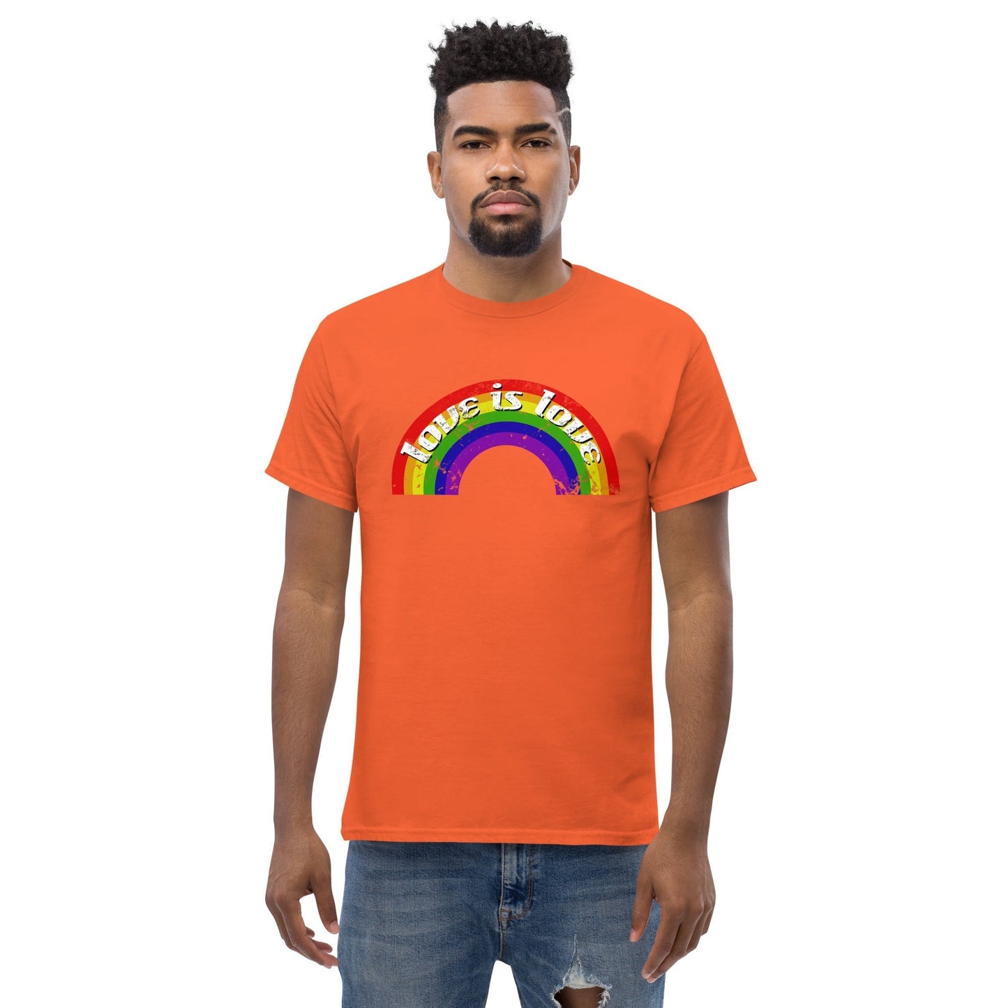 Scar Design T shirt Vintage LGBT Rainbow Love Is Love T-shirt