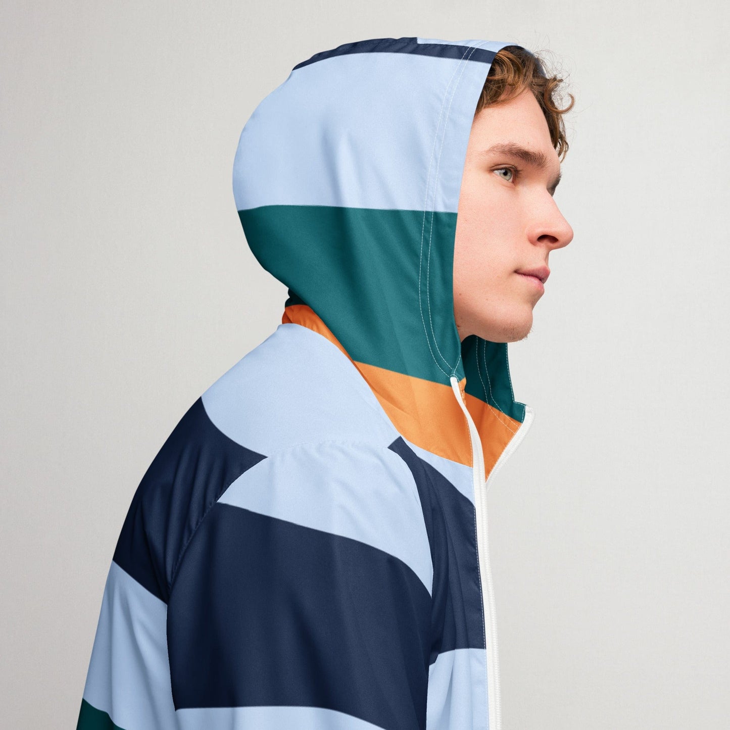 Vintage Sunset Men’s Windbreaker Jacket, Casual Streetwear, Lightweight Windbreaker, Men’s Jacket for Spring & Fall