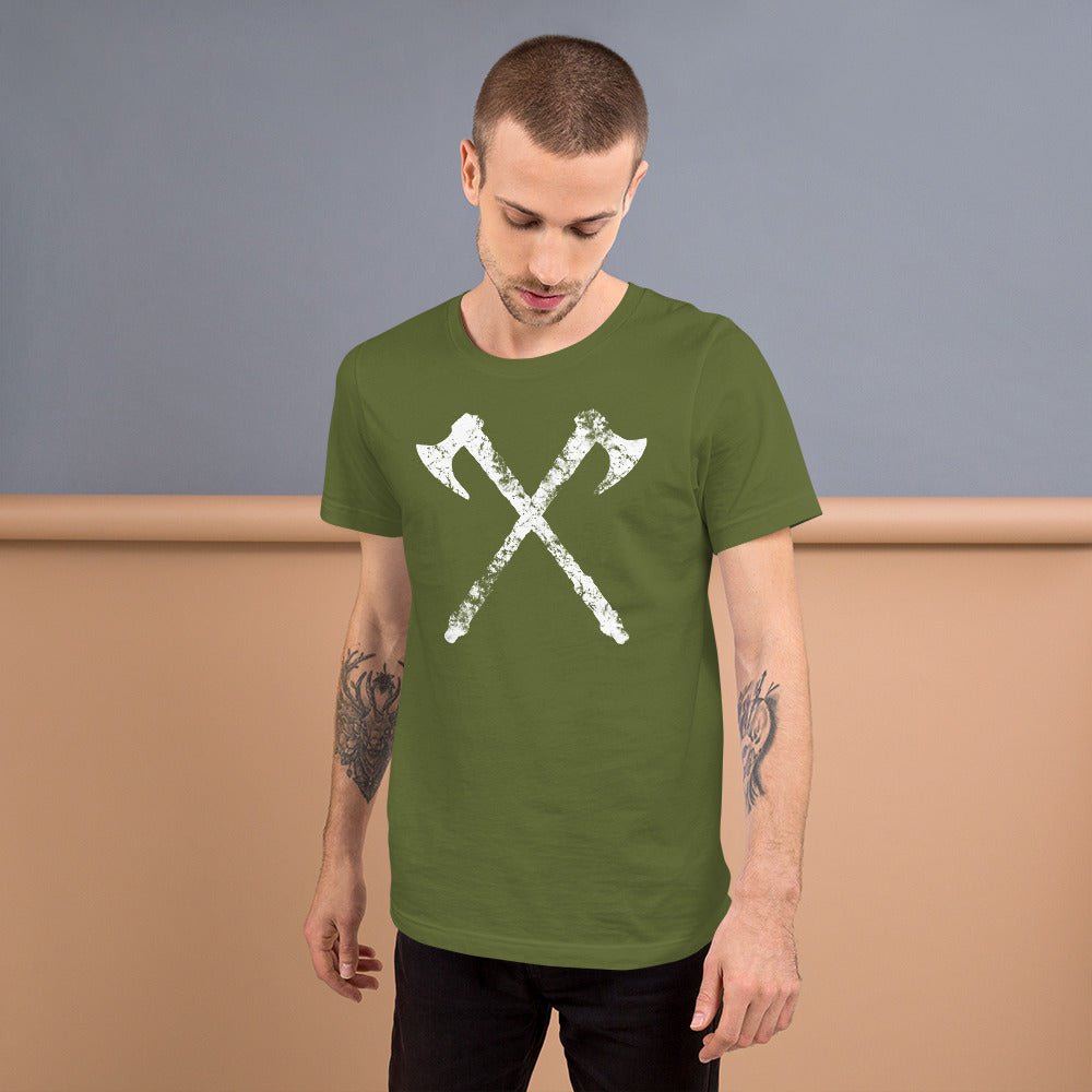 Scar Design Vintage Viking Axes T-shirt