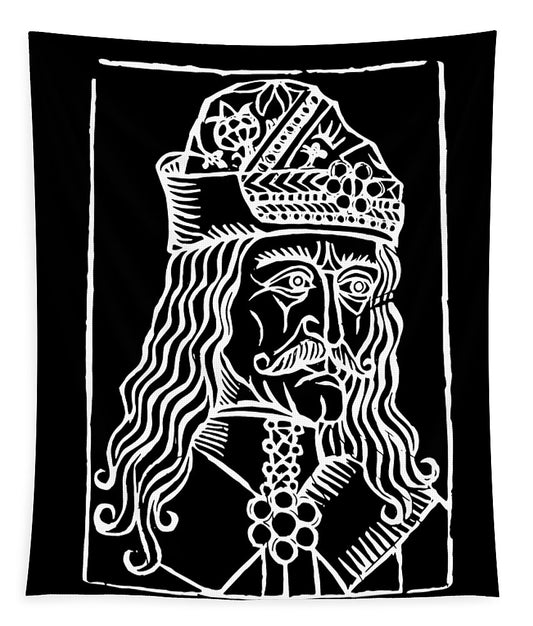 Vlad Tepes Dracula Woodcut - Tapestry