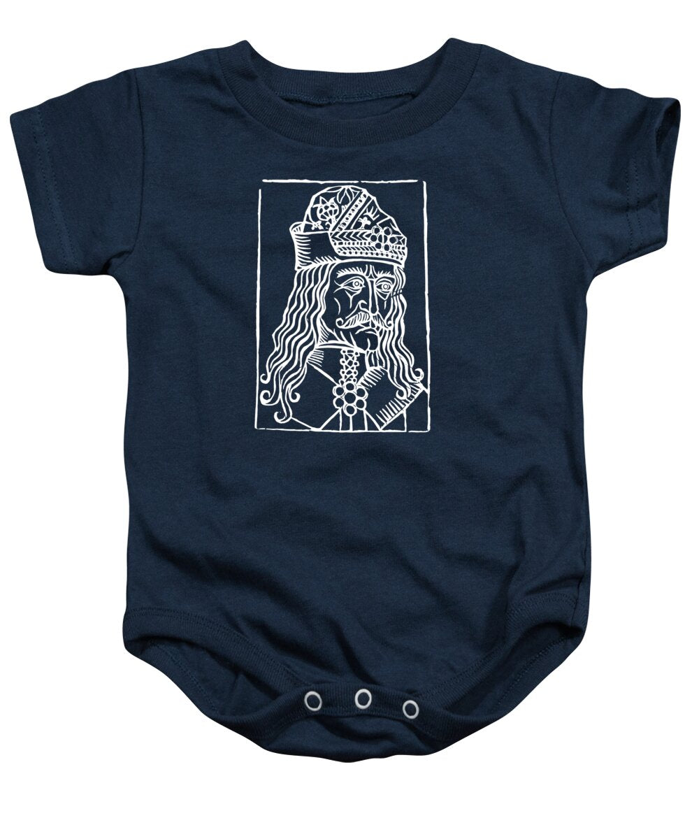 Vlad Tepes Dracula Woodcut - Baby Onesie
