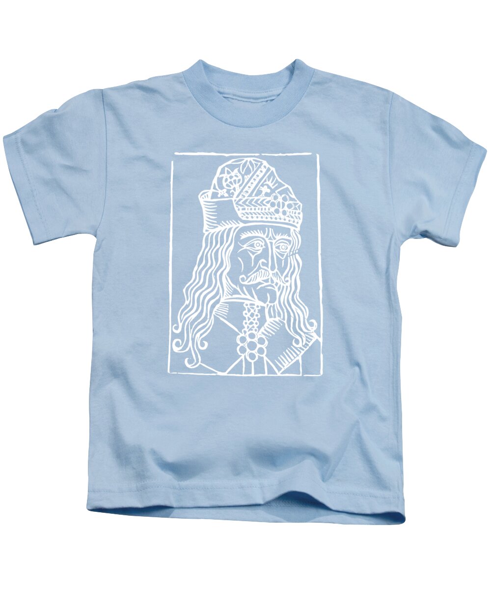Vlad Tepes Dracula Woodcut - Kids T-Shirt