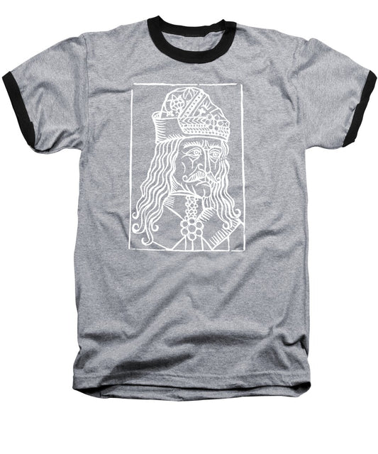 Vlad Tepes Dracula Woodcut - Baseball T-Shirt