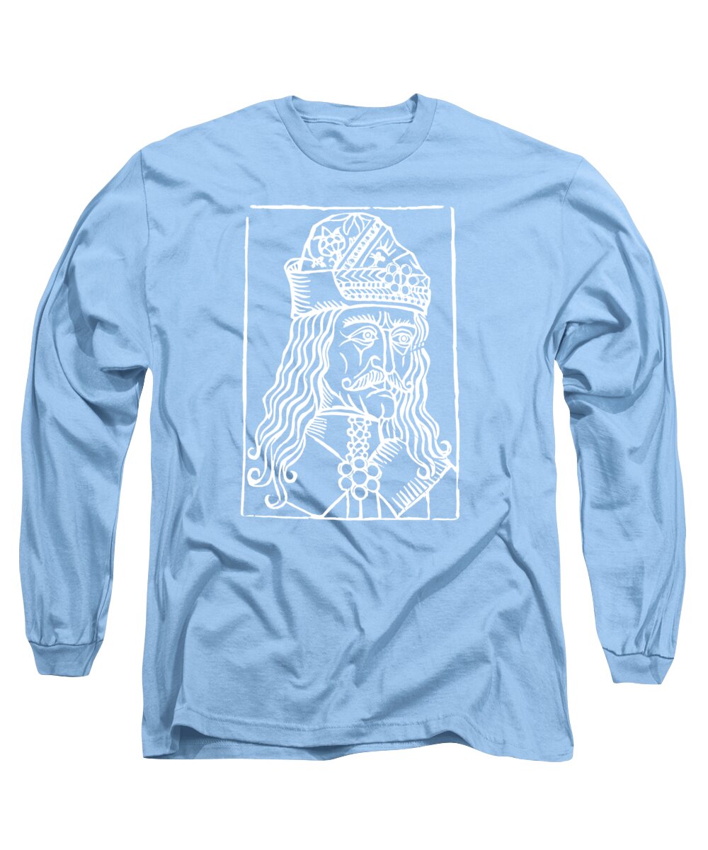 Vlad Tepes Dracula Woodcut - Long Sleeve T-Shirt