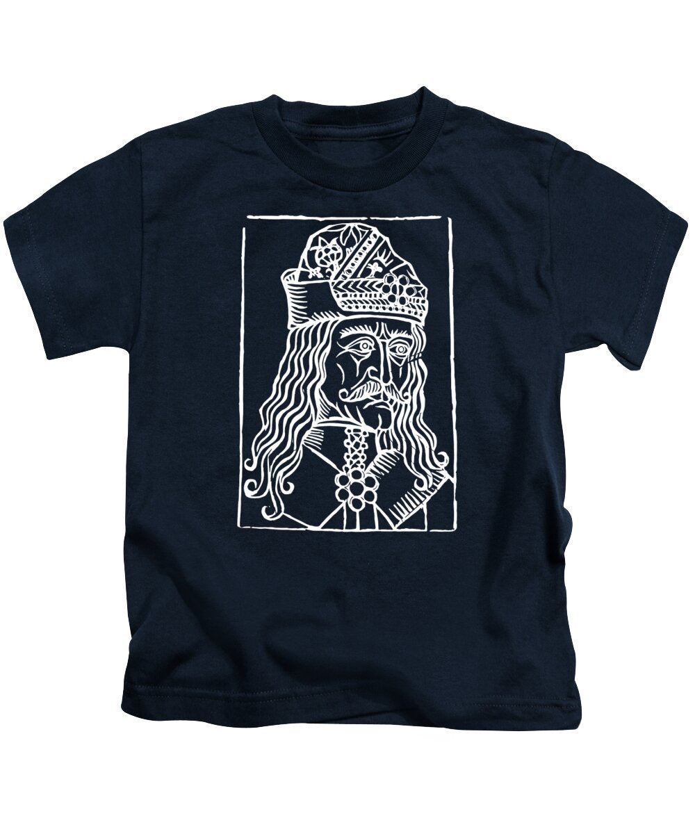 Vlad Tepes Dracula Woodcut - Kids T-Shirt