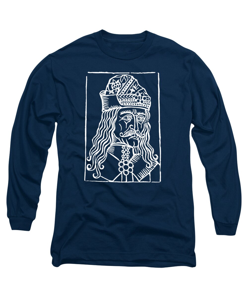 Vlad Tepes Dracula Woodcut - Long Sleeve T-Shirt