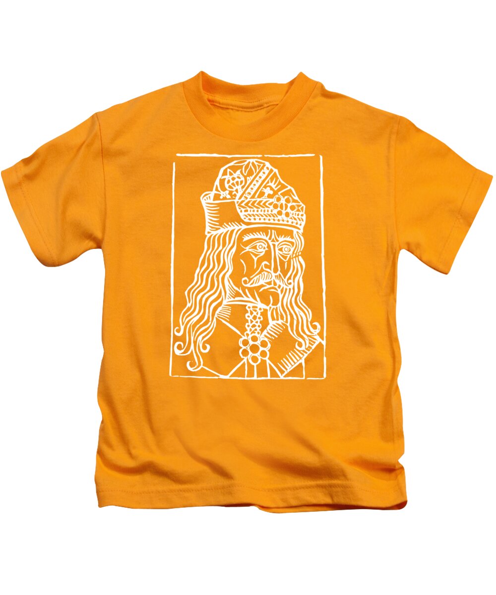 Vlad Tepes Dracula Woodcut - Kids T-Shirt