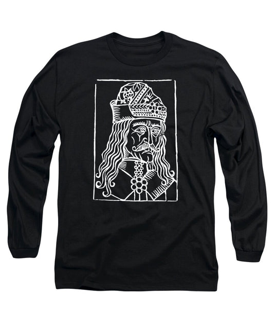 Vlad Tepes Dracula Woodcut - Long Sleeve T-Shirt