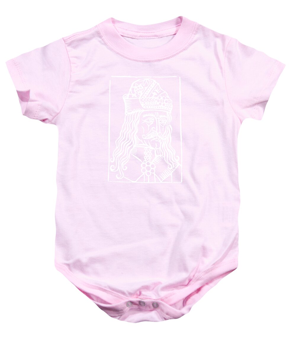 Vlad Tepes Dracula Woodcut - Baby Onesie