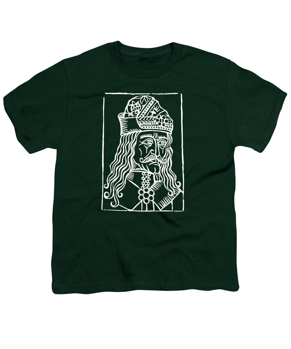 Vlad Tepes Dracula Woodcut - Youth T-Shirt