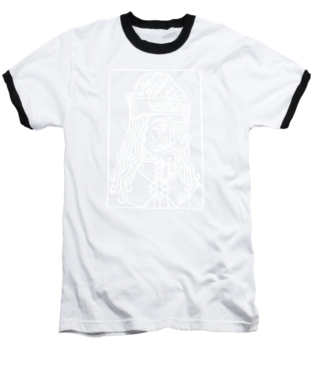 Vlad Tepes Dracula Woodcut - Baseball T-Shirt