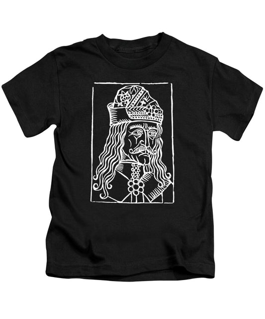 Vlad Tepes Dracula Woodcut - Kids T-Shirt