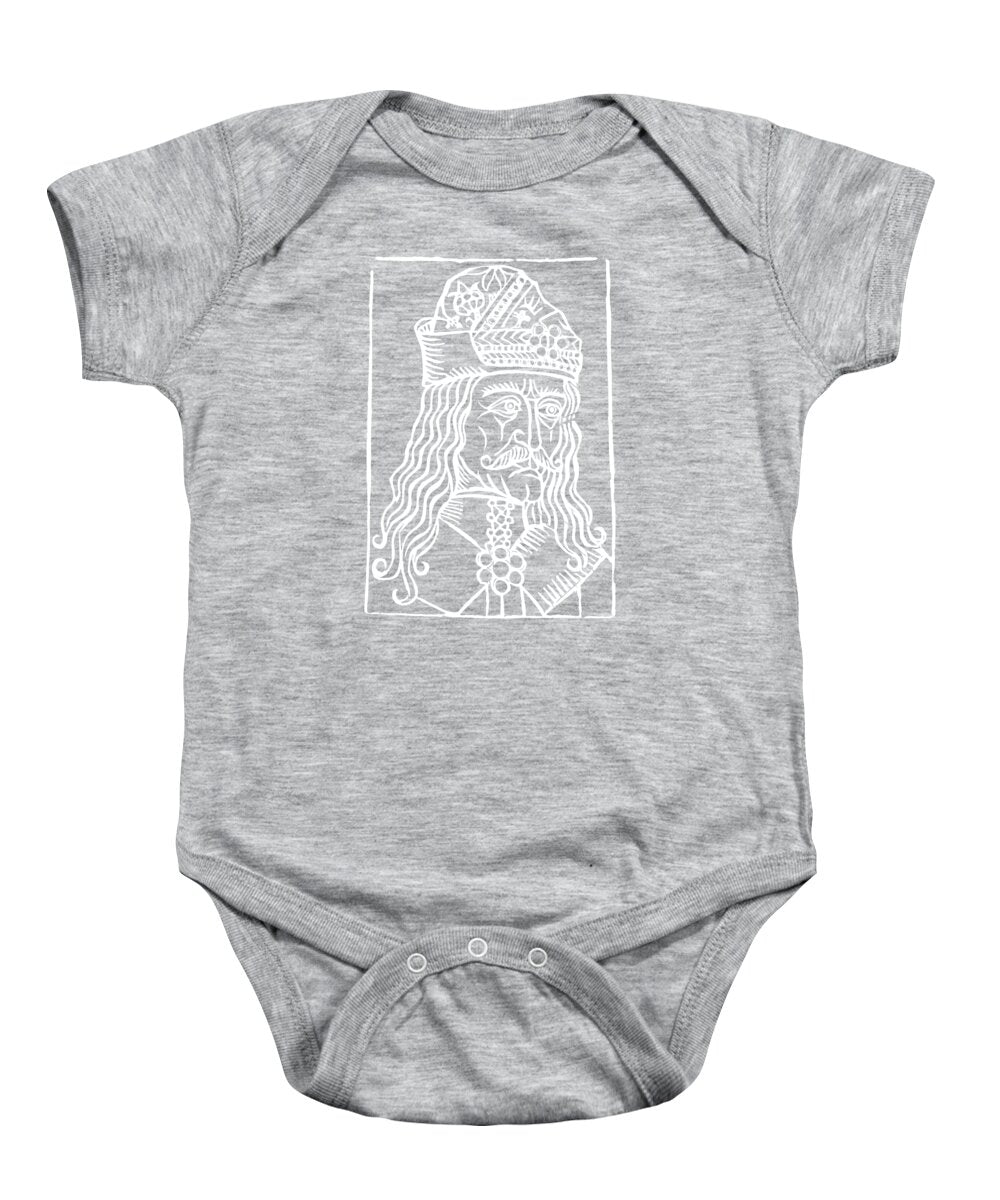 Vlad Tepes Dracula Woodcut - Baby Onesie