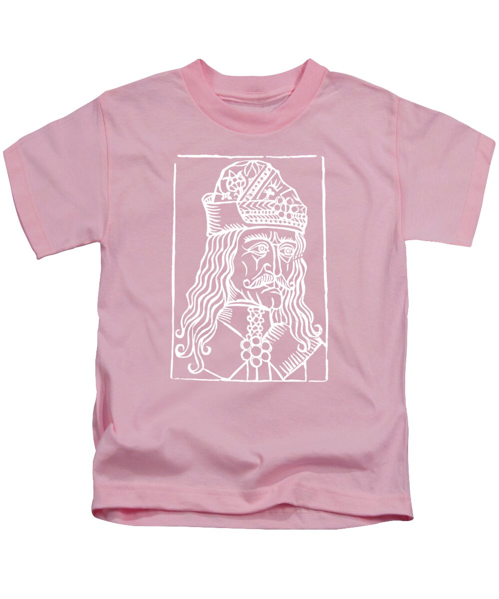 Vlad Tepes Dracula Woodcut - Kids T-Shirt