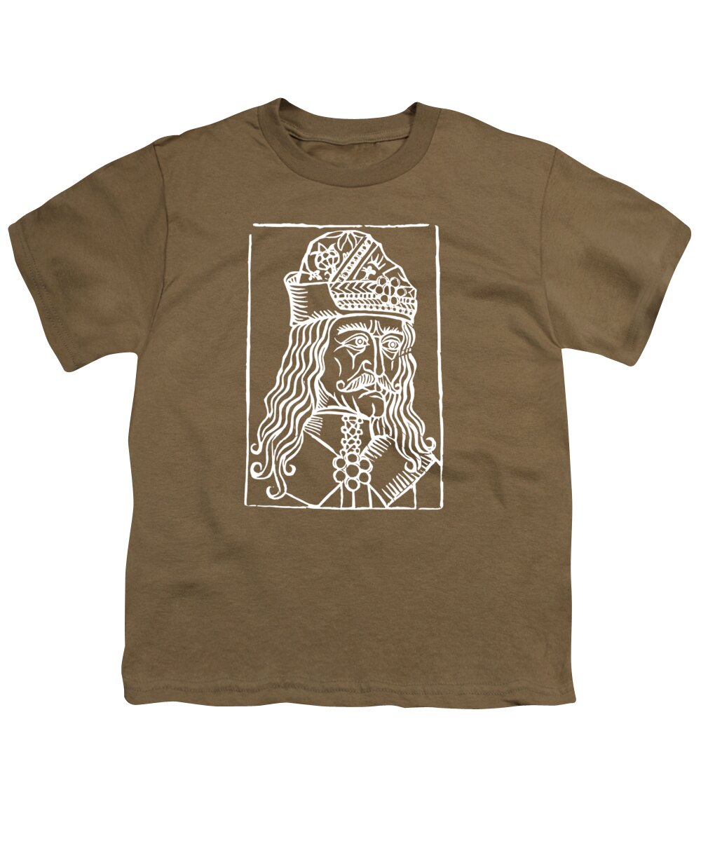 Vlad Tepes Dracula Woodcut - Youth T-Shirt