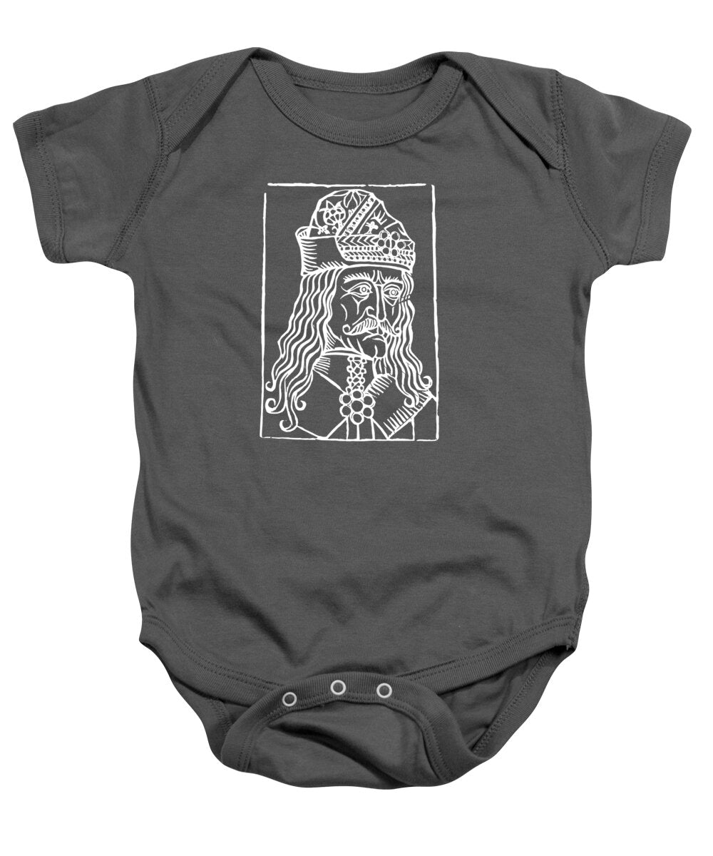 Vlad Tepes Dracula Woodcut - Baby Onesie