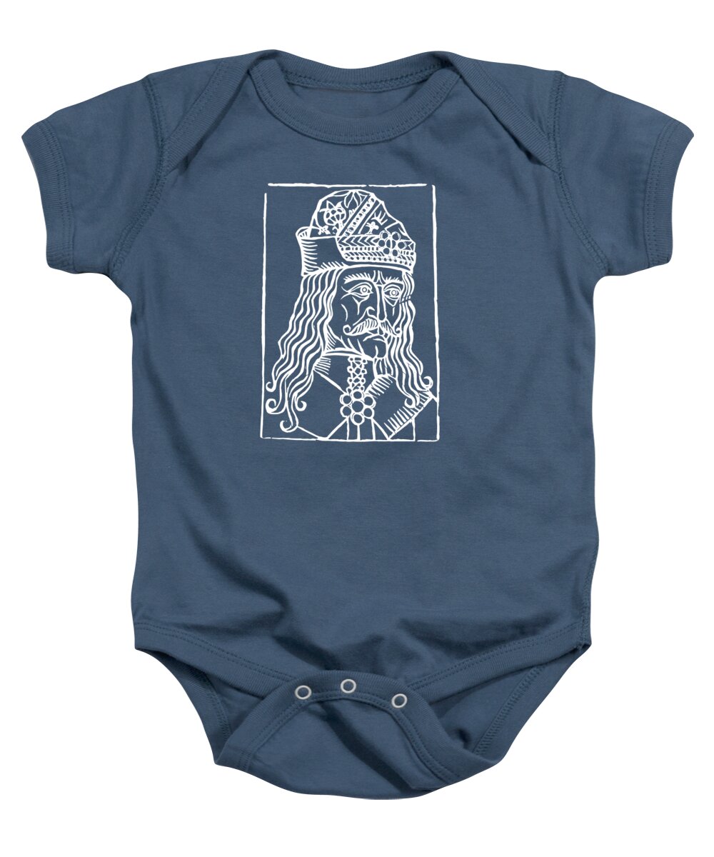 Vlad Tepes Dracula Woodcut - Baby Onesie