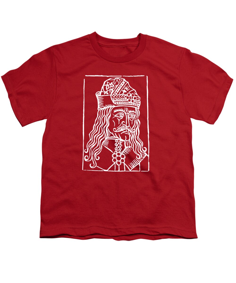 Vlad Tepes Dracula Woodcut - Youth T-Shirt