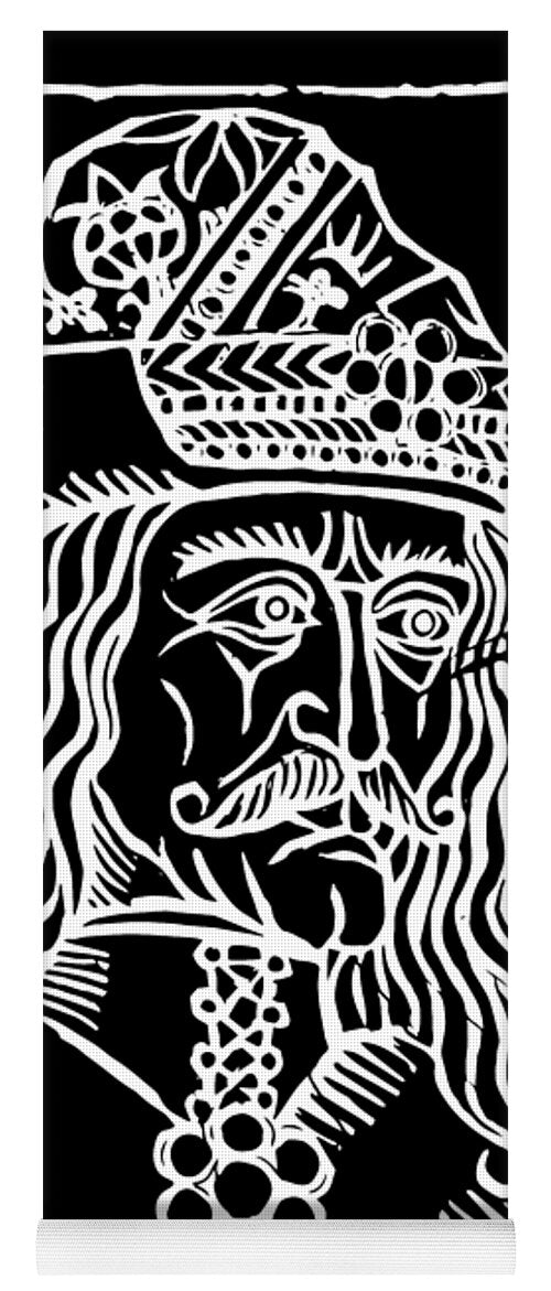 Vlad Tepes Dracula Woodcut - Yoga Mat