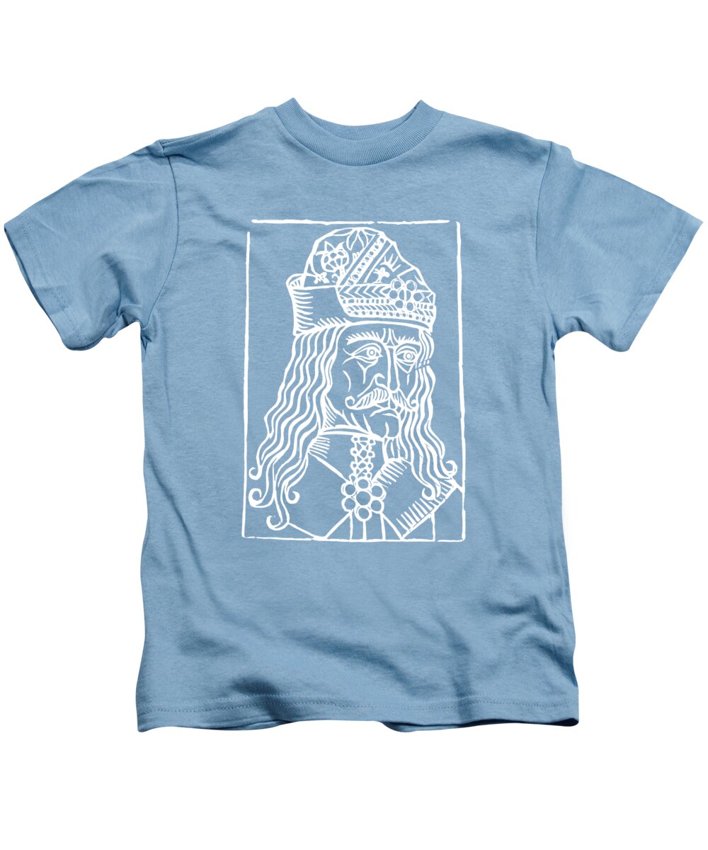 Vlad Tepes Dracula Woodcut - Kids T-Shirt