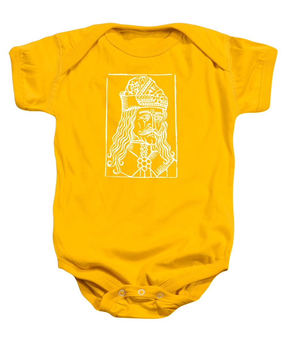 Vlad Tepes Dracula Woodcut - Baby Onesie