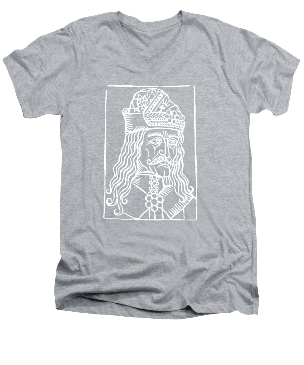 Vlad Tepes Dracula Woodcut - Men's V-Neck T-Shirt