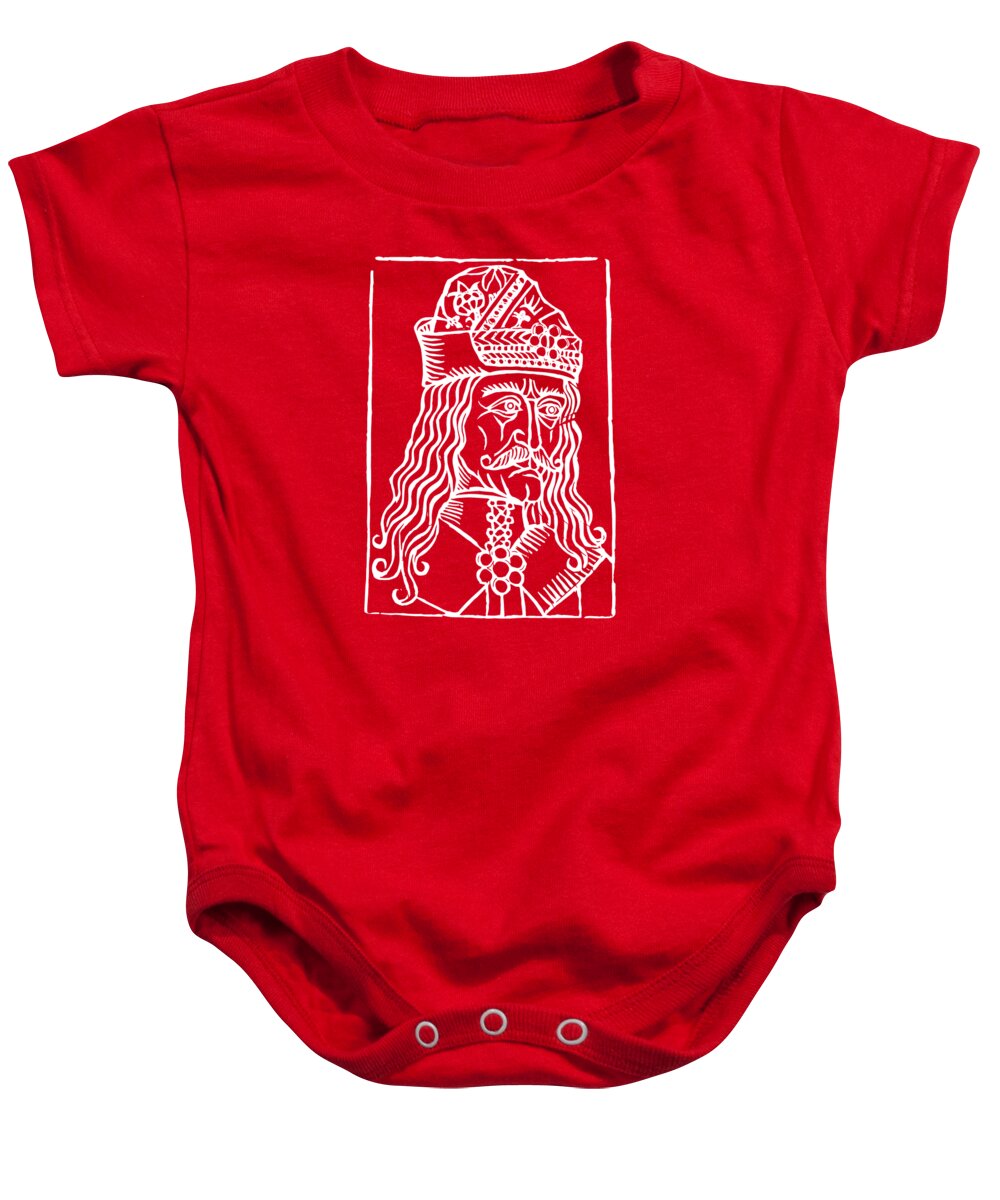 Vlad Tepes Dracula Woodcut - Baby Onesie