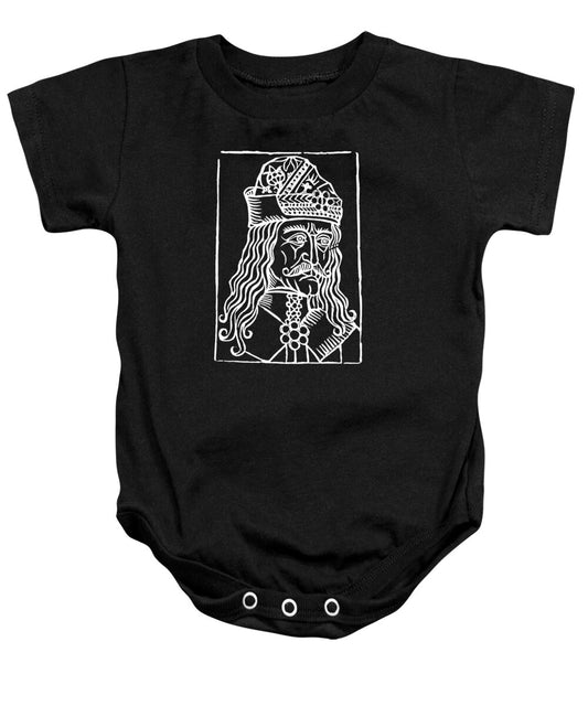 Vlad Tepes Dracula Woodcut - Baby Onesie