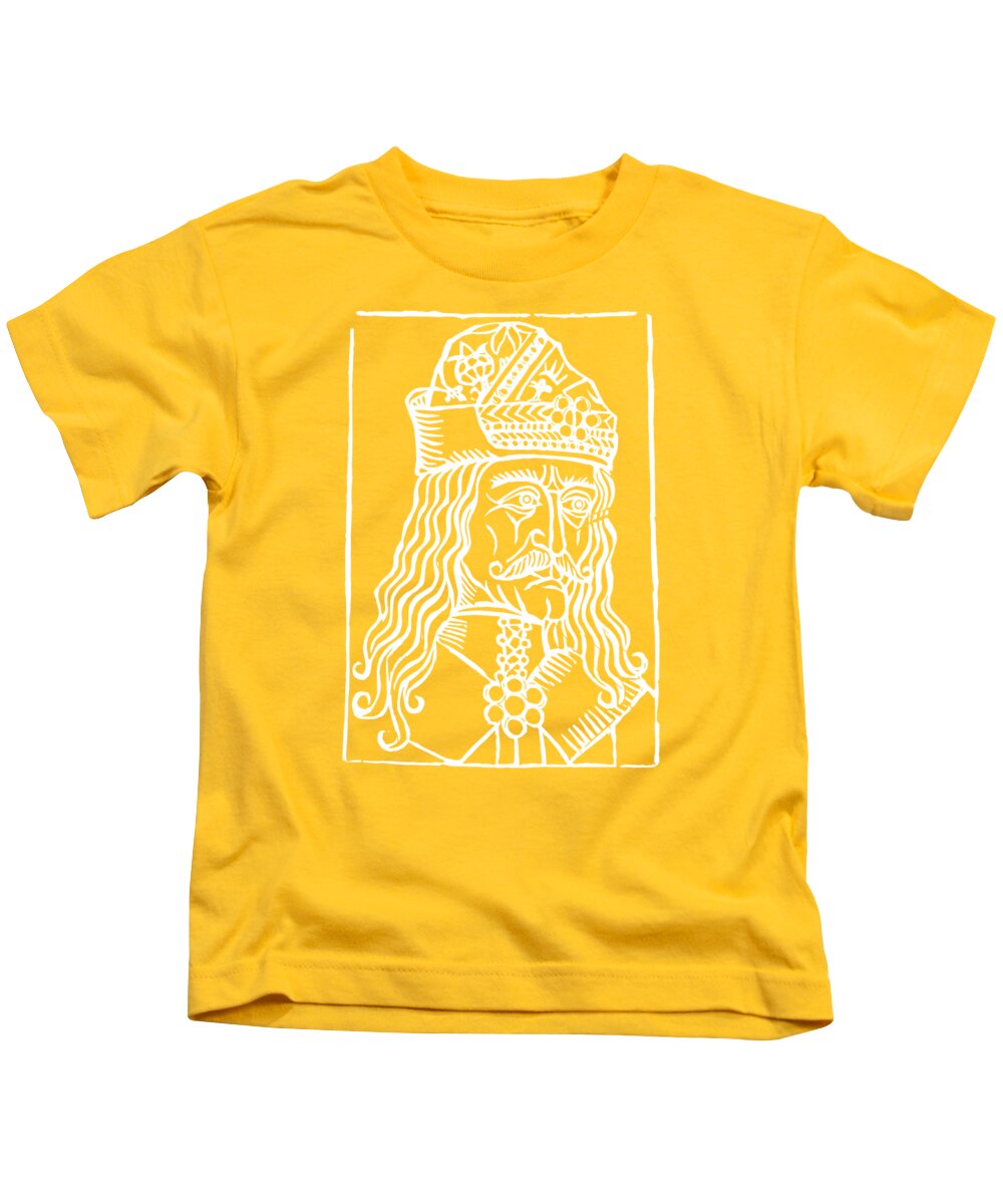 Vlad Tepes Dracula Woodcut - Kids T-Shirt