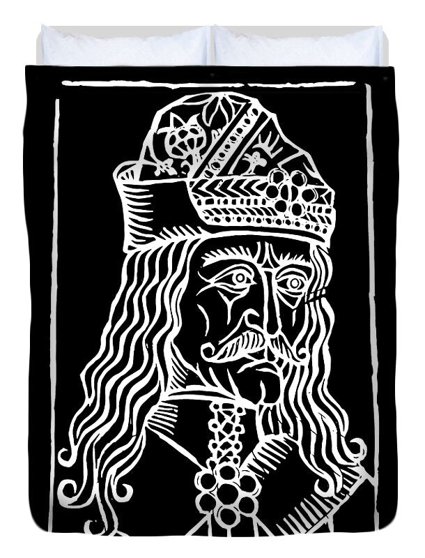 Vlad Tepes Dracula Woodcut - Duvet Cover