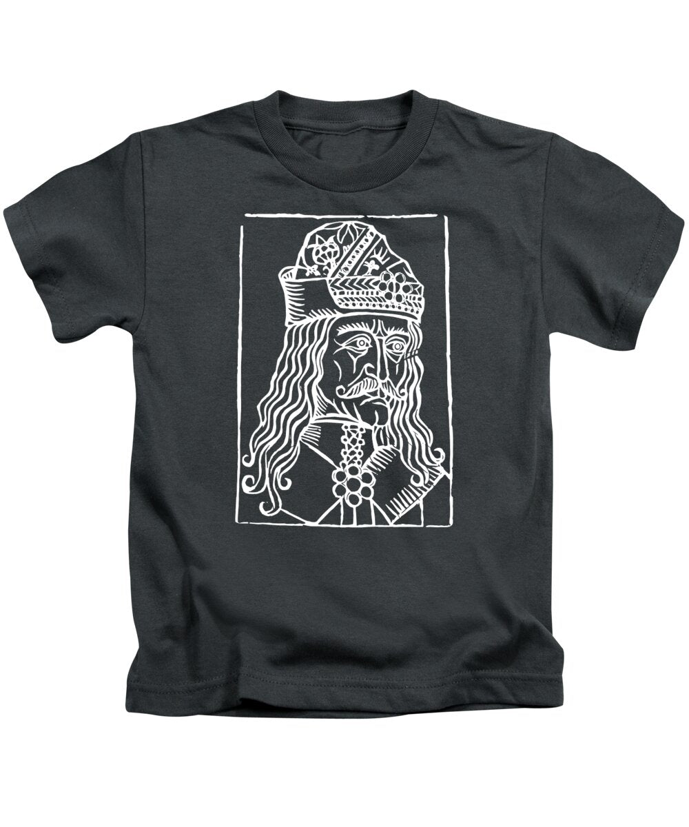 Vlad Tepes Dracula Woodcut - Kids T-Shirt