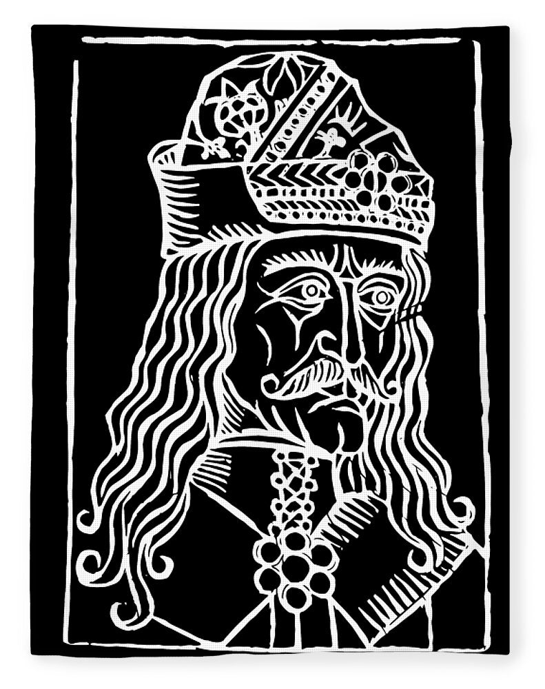 Vlad Tepes Dracula Woodcut - Blanket