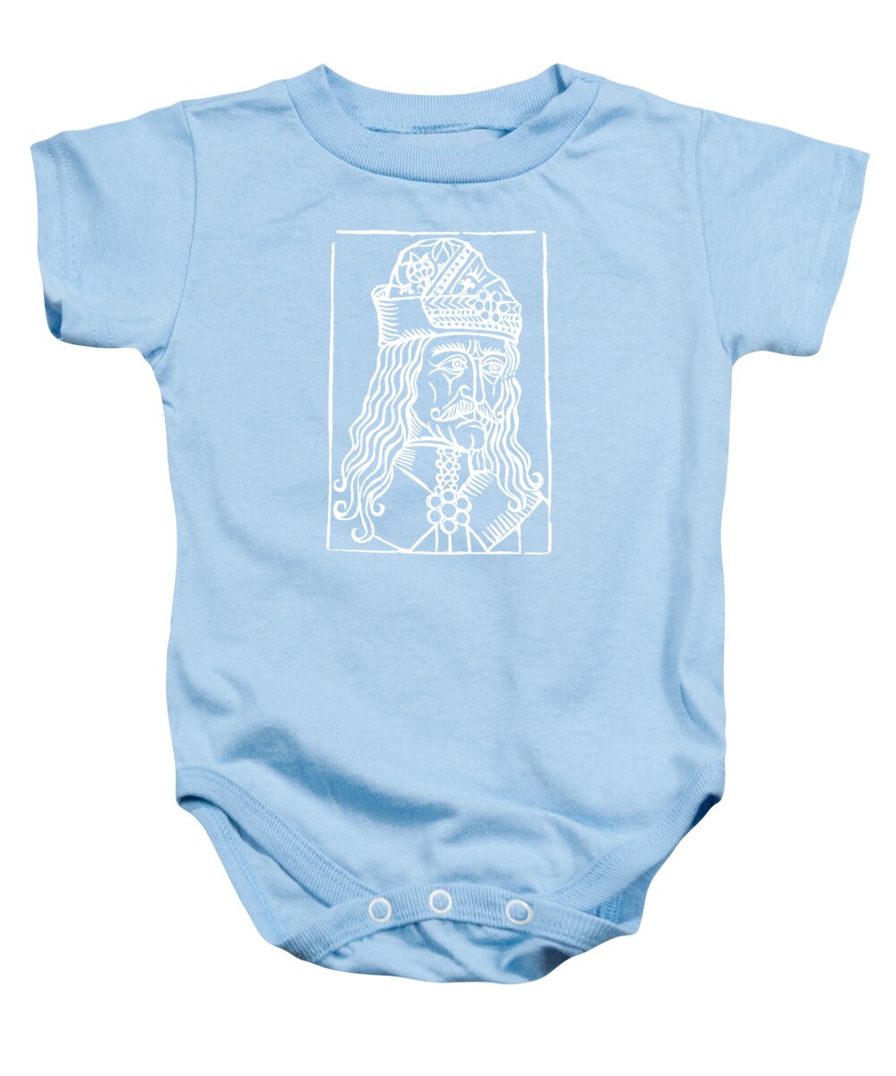 Vlad Tepes Dracula Woodcut - Baby Onesie